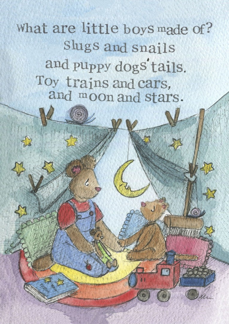 Slugs And Snails Childs Single Print - Re-vived