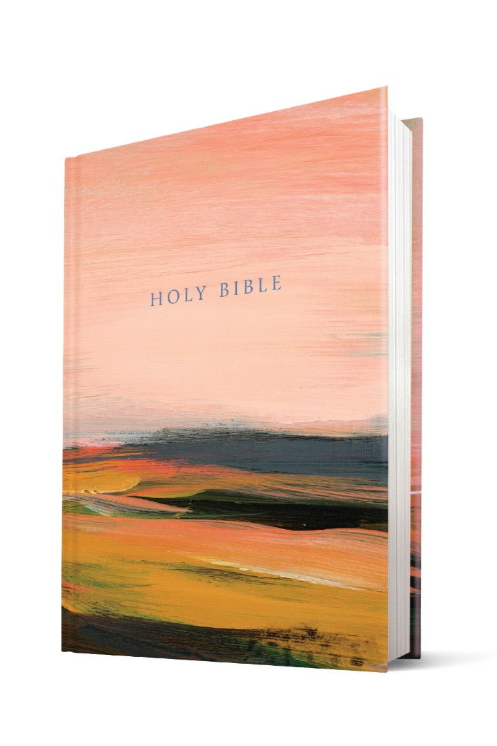 NLT Large Print Slimline Reference Bible, Pink Landscape - Re-vived