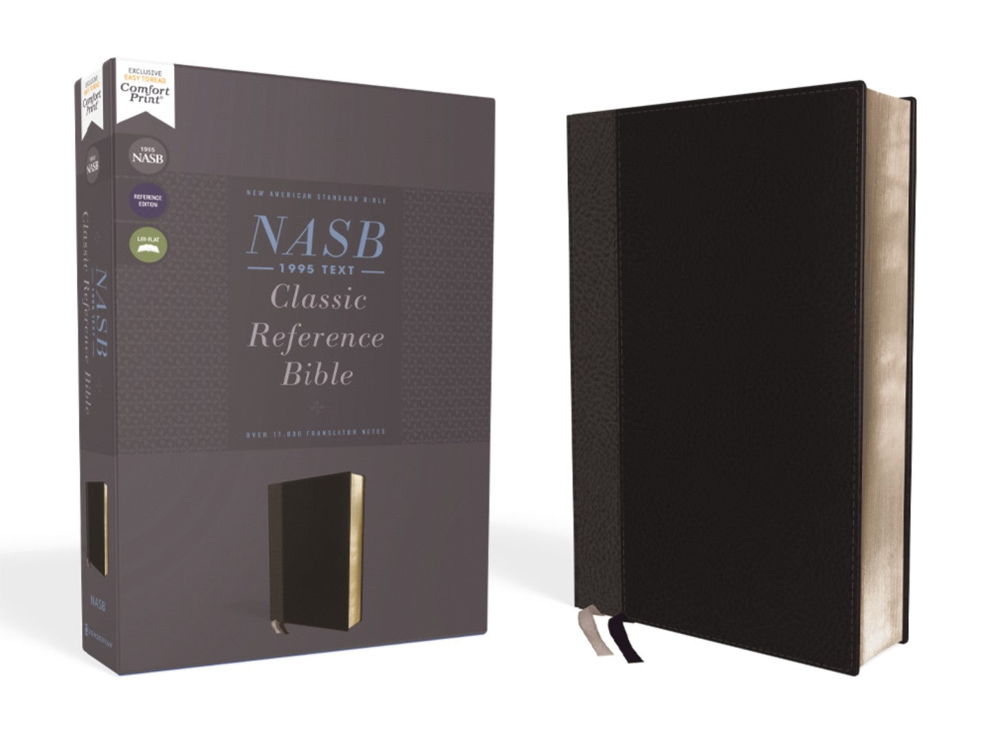 NASB Classic Reference Bible, Leathersoft, Black, Red Letter - Re-vived