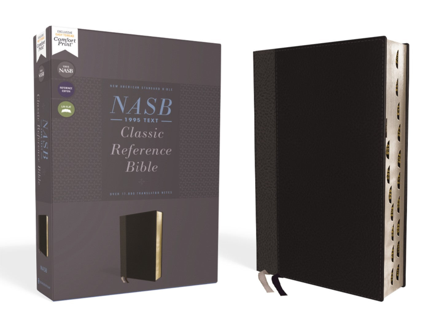 NASB Classic Reference Bible, Leathersoft, Black, Red Letter - Re-vived