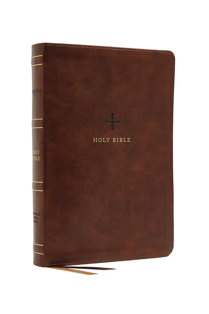 NRSV Catholic Bible, Thinline Edition, Leathersoft, Brown - Re-vived