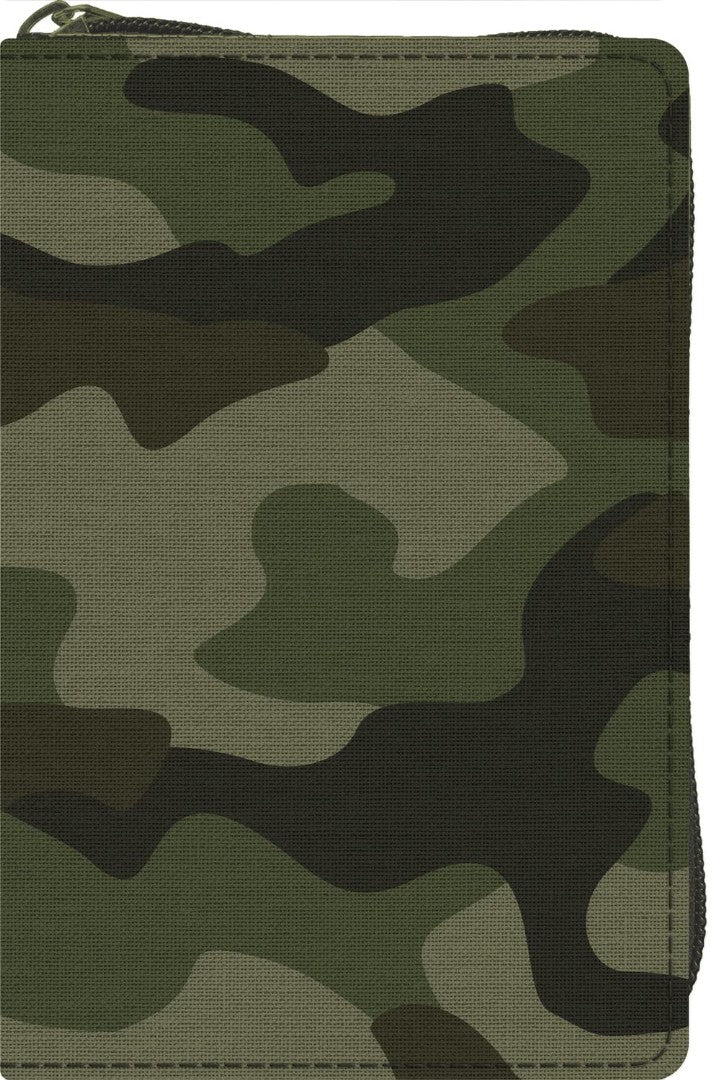 ESV Compact Bible, Canvas with Zipper, Camo Design - Re-vived