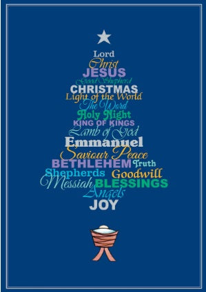 Christmas Words Christmas Tree - Re-vived