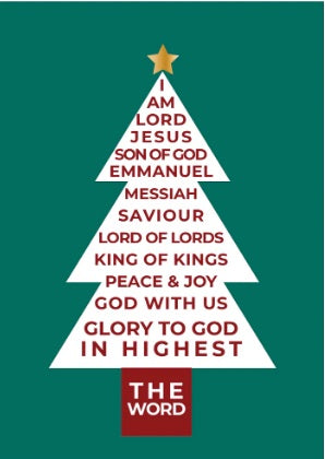 Christmas Tree With Words - Re-vived