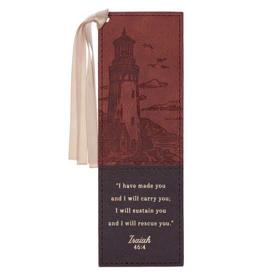 I Have Made You Two-Tone Brown Bookmark - Isaiah 46:4 - Re-vived