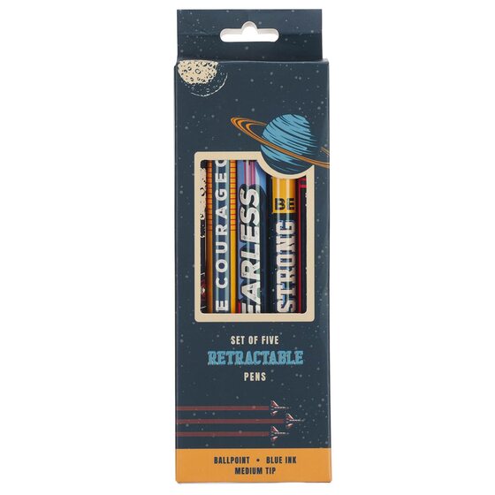 Be Courageous Blue Ink Ballpoint Pen Set - Joshua 1:9 - Re-vived