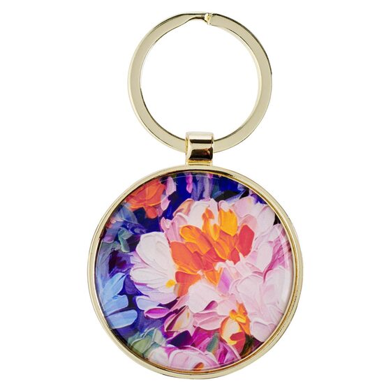 Sweet Friendship Watercolor Garden Metal Keychain - Re-vived