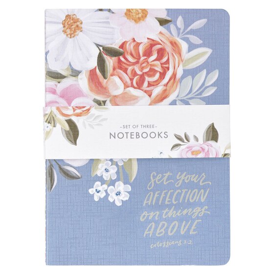 Notebook Set 3Pc Lg Floral Set Your Affection Col. 3:2 - Re-vived