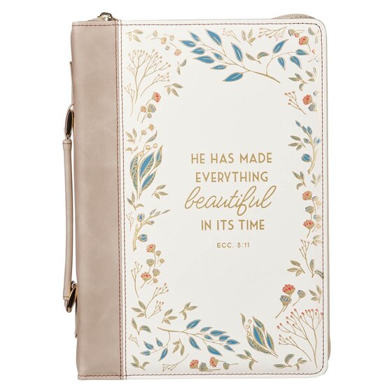 Bible Cover Fashion Cream/Taupe Everything Beautiful Ecc. 3: - Re-vived