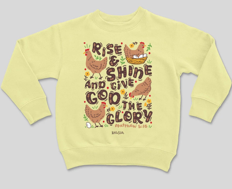 Rise & Shine Kids Crew Fleece Large - Re-vived