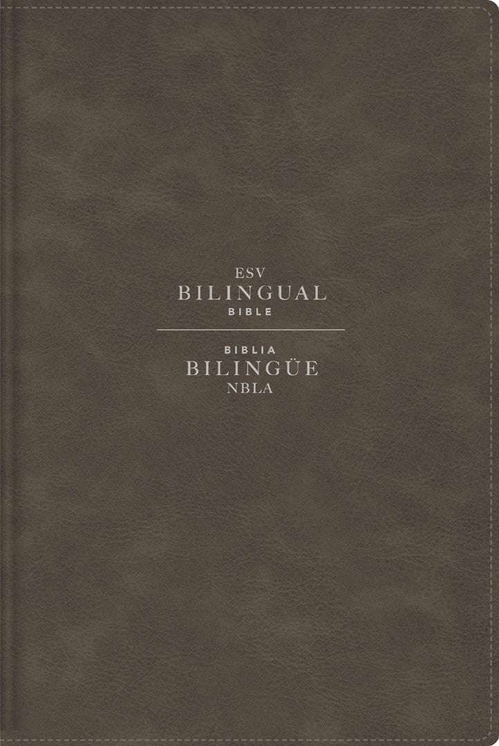 ESV/NBLA, Bilingual Bible, Leathersoft, Grey - Re-vived