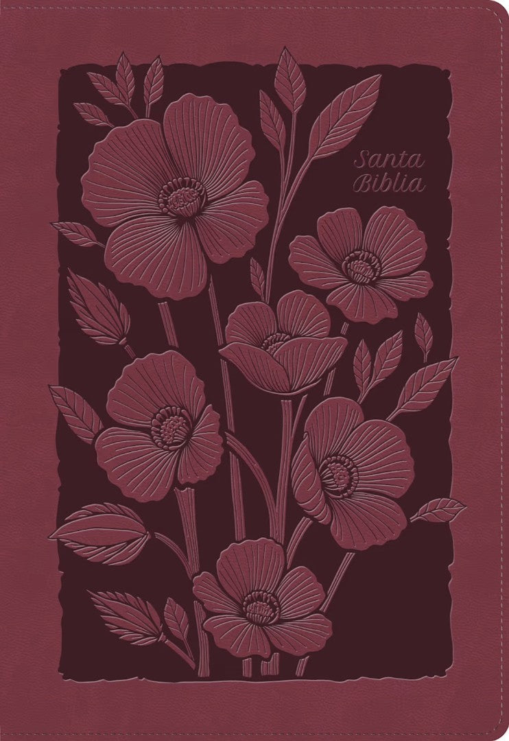 RVR 1960 Biblia Para Regalos Y Premios, Rubí Floral - Re-vived