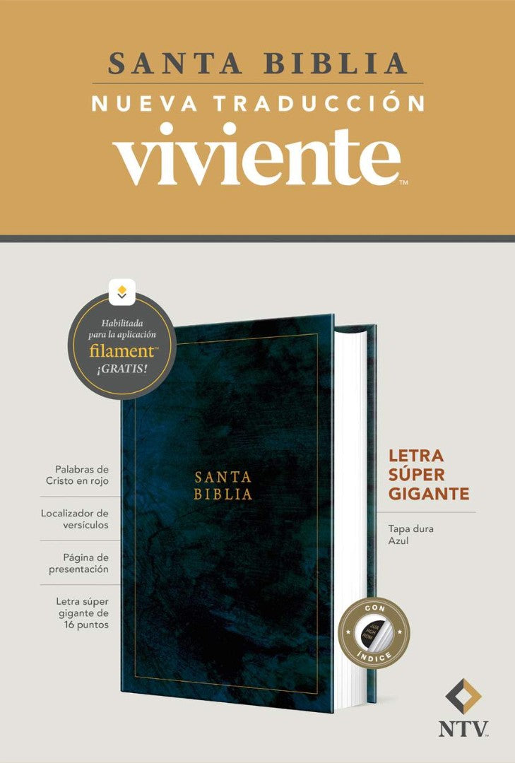 Biblia Letra Súper Gigante NTV, Con Filament - Re-vived