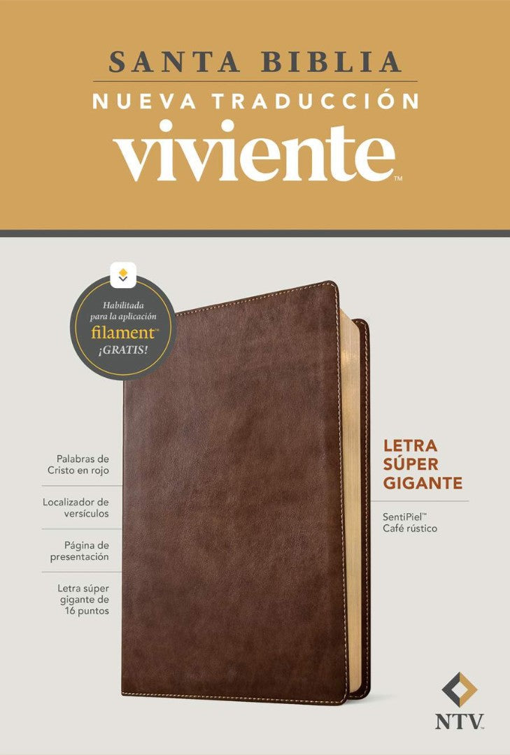 Biblia Letra Súper Gigante NTV, Con Filament - Re-vived