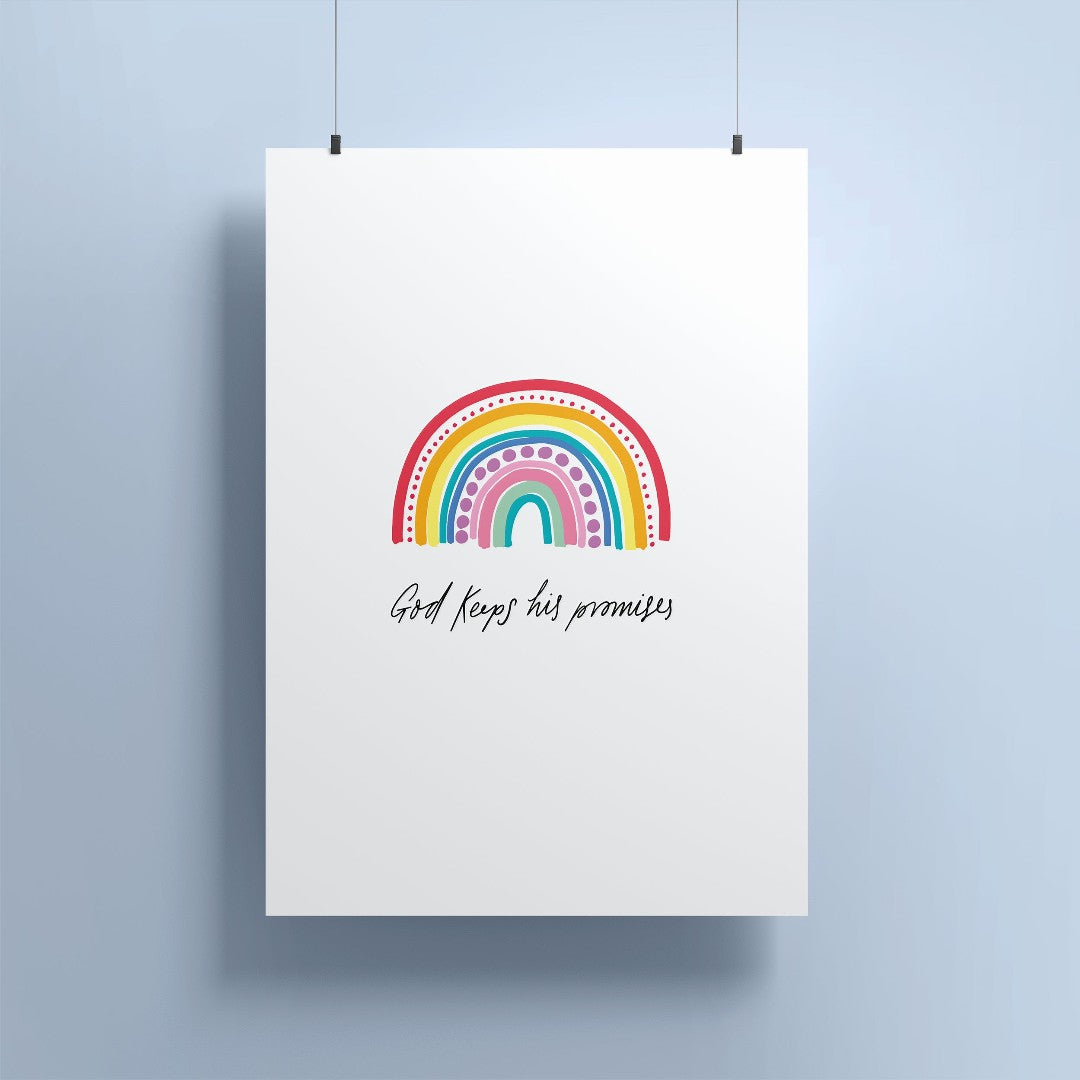 God’s Promises Rainbow A5 Print - Re-vived
