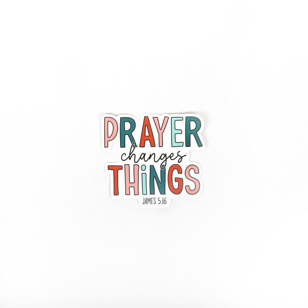 Sticker Vinyl - Prayer Changes Things (Pack of 5)