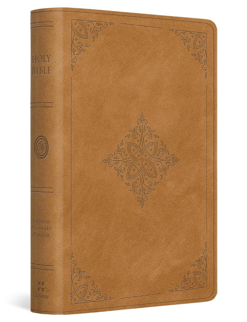 ESV Large Print Bible, Trutone, Nubuck Caramel