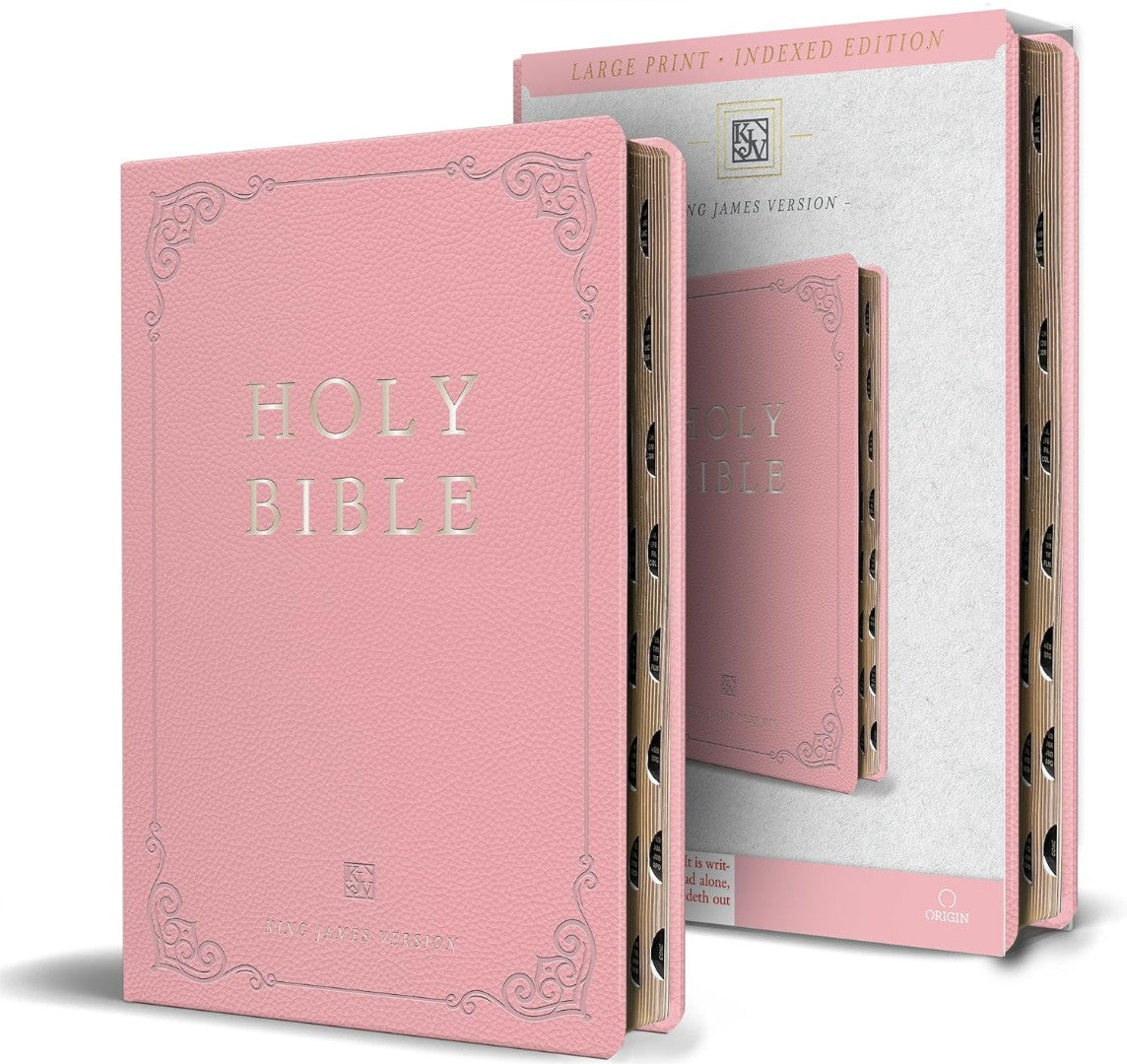 KJV Holy Bible, Large Print Handy, Pink Premium, Indexed