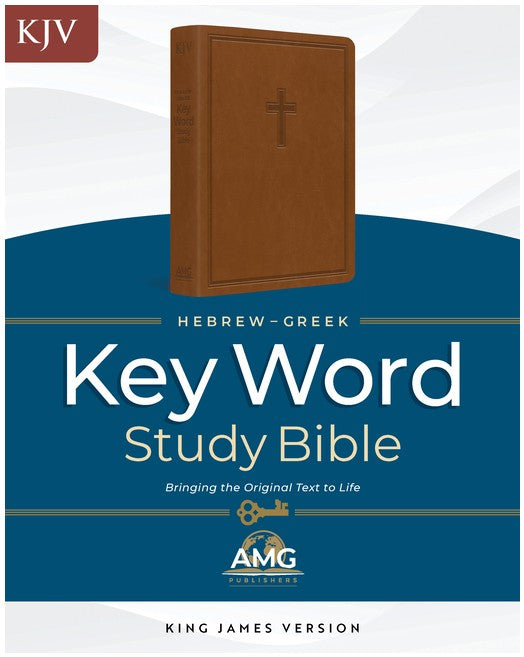 KJV Hebrew-Greek Key Word Study Bible, Brown, Indexed