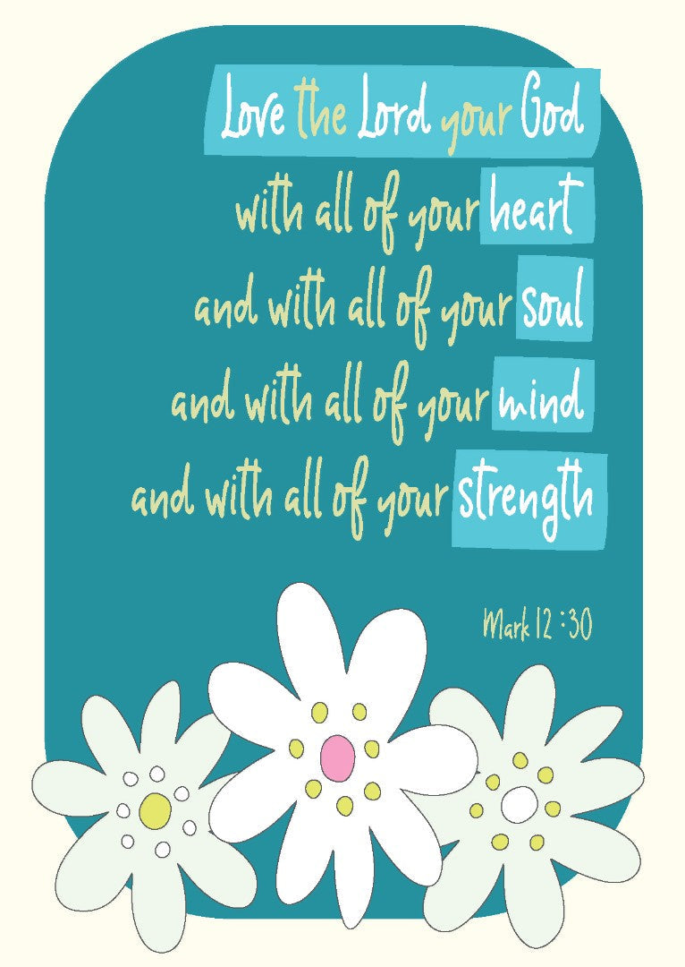 Love The Lord Your God Postcard - Pack Of 12