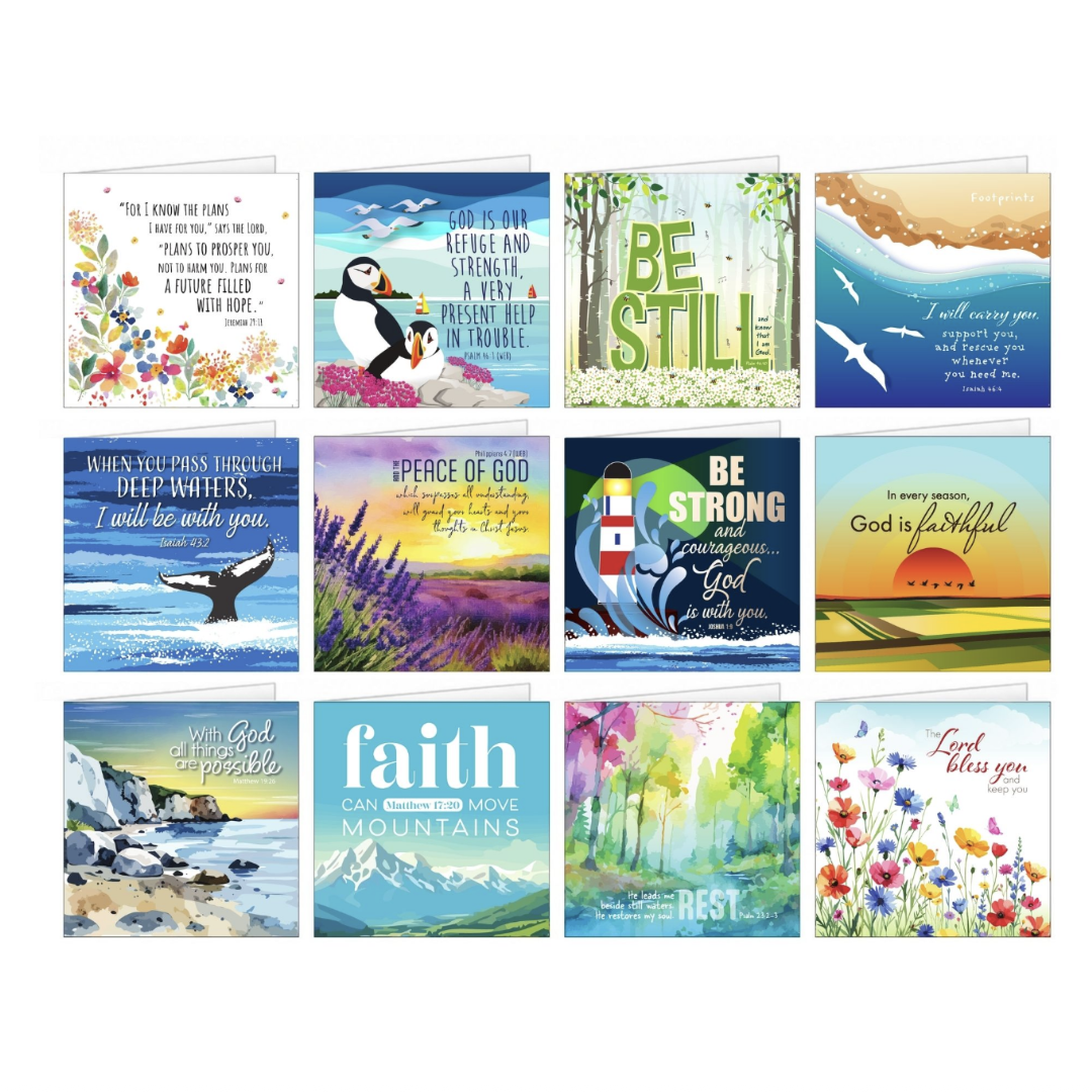 Pack of 12 Christian Notelets