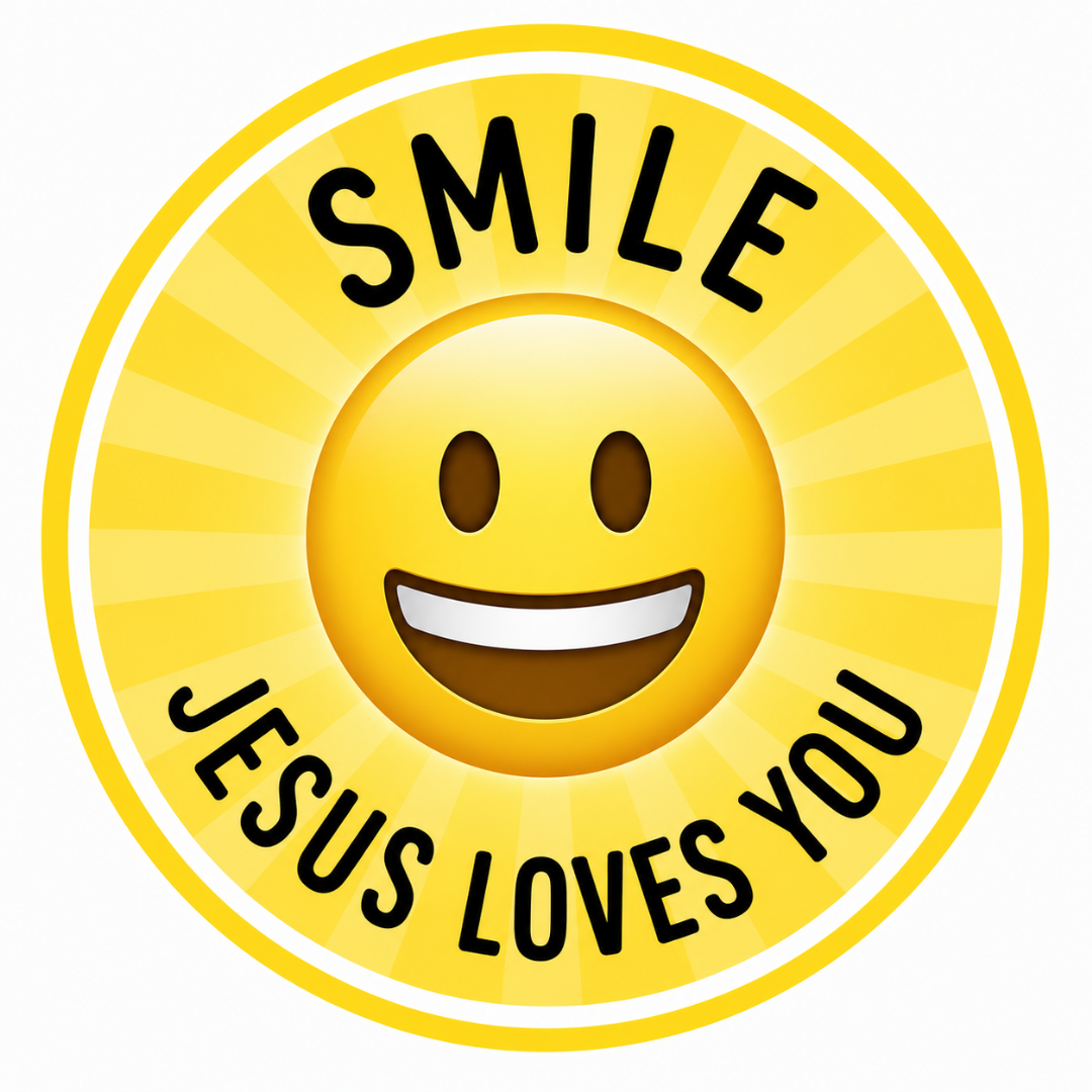 ETC Smile Jesus Loves You Stickers Emoji (Pack of 48)