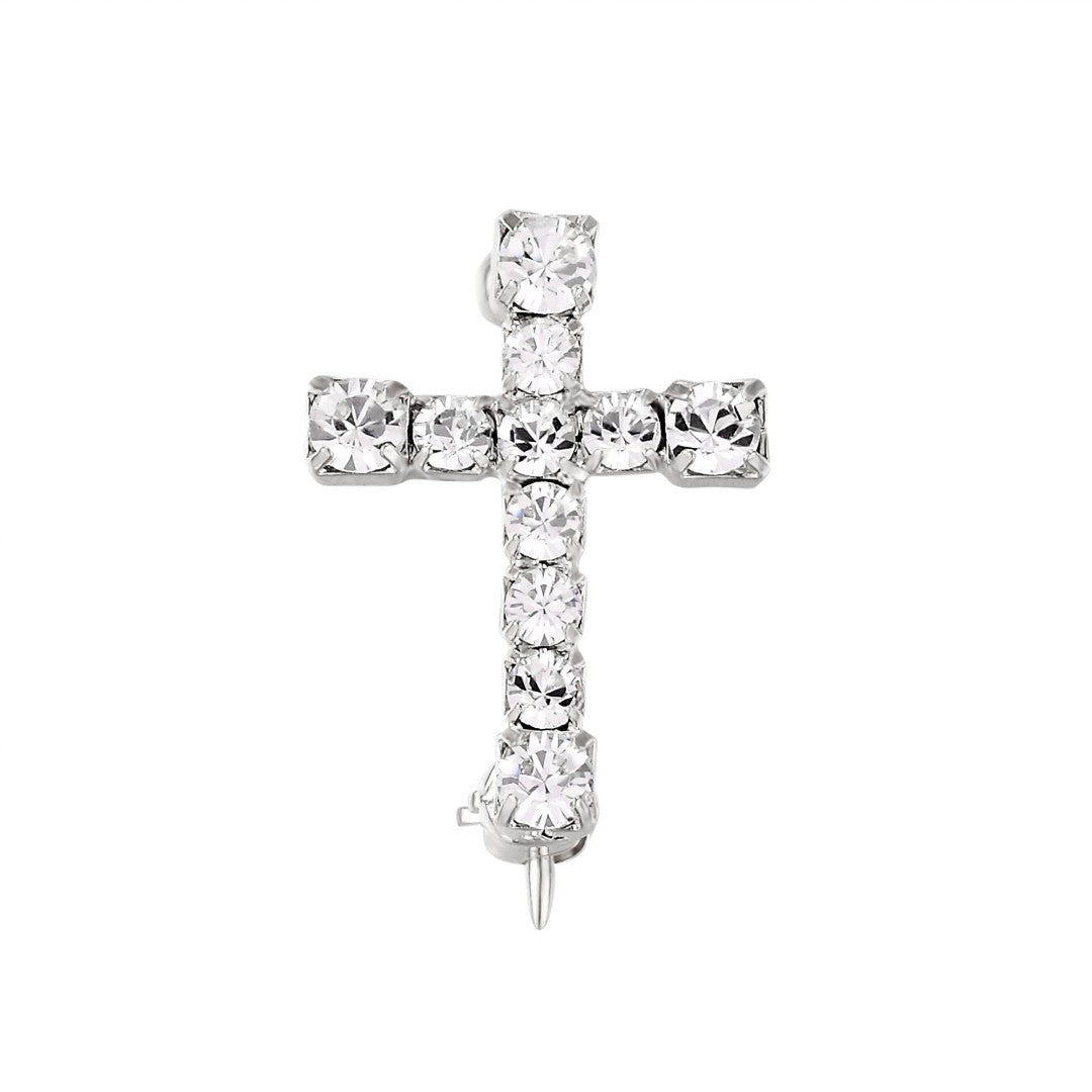 Swarovski Crystal Cross Brooch