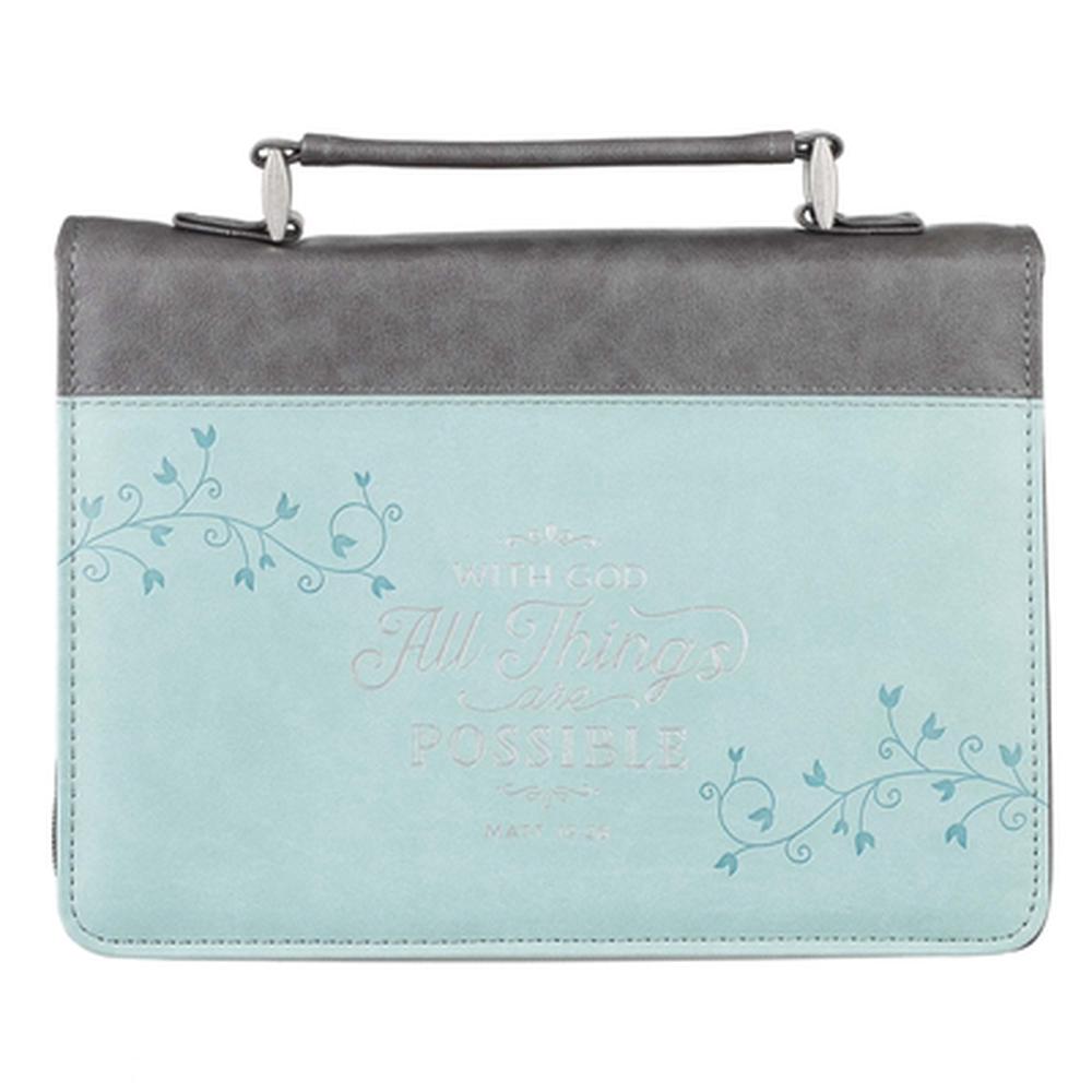All Things Teal Fashion Bible Cover, Medium - Re-vived