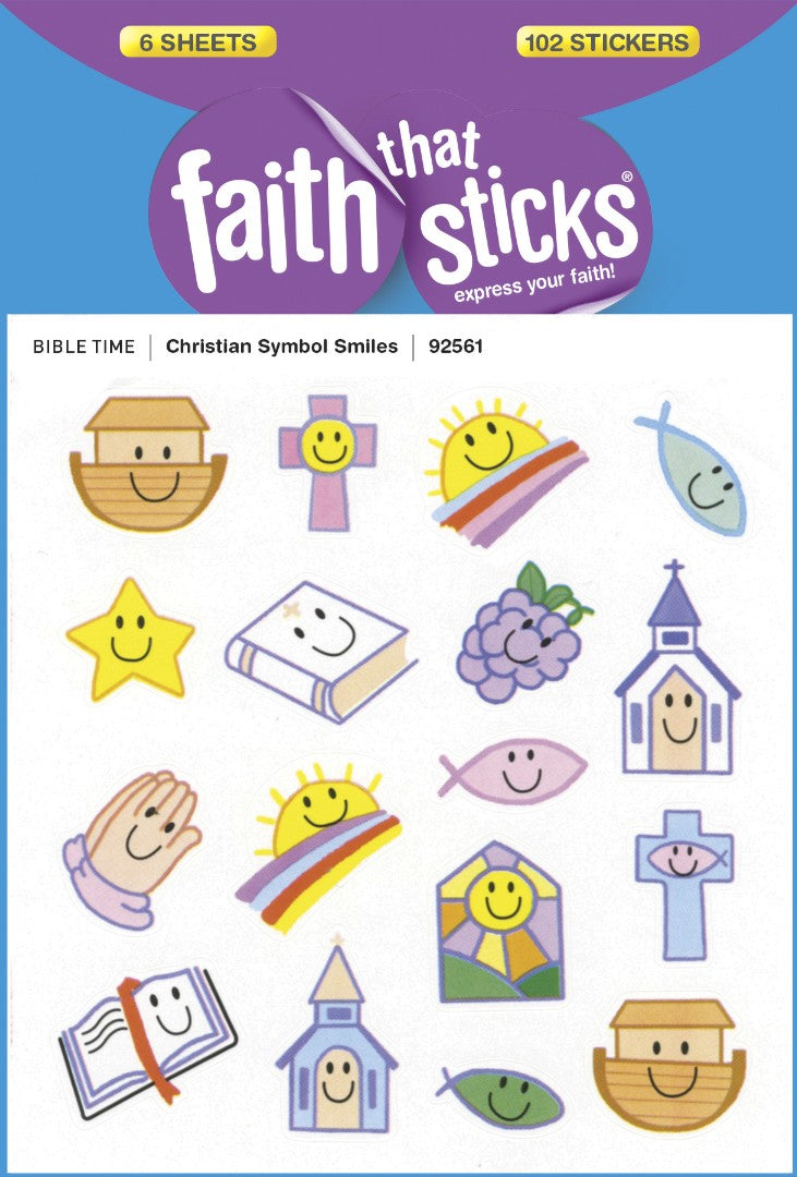 Christian Symbol Smiles - Faith That Sticks Stickers - Re-vived