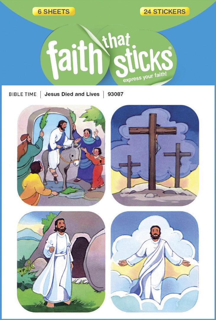 Jesus Died And Lives - Faith That Sticks Stickers - Re-vived