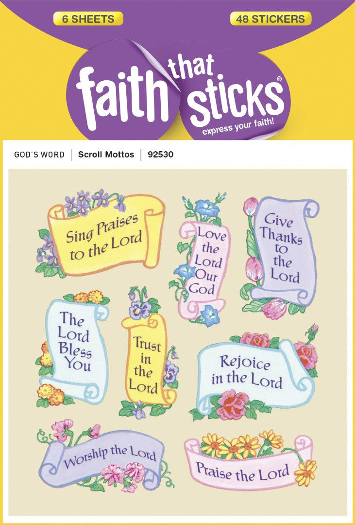 Scroll Mottos - Faith That Sticks Stickers - Re-vived