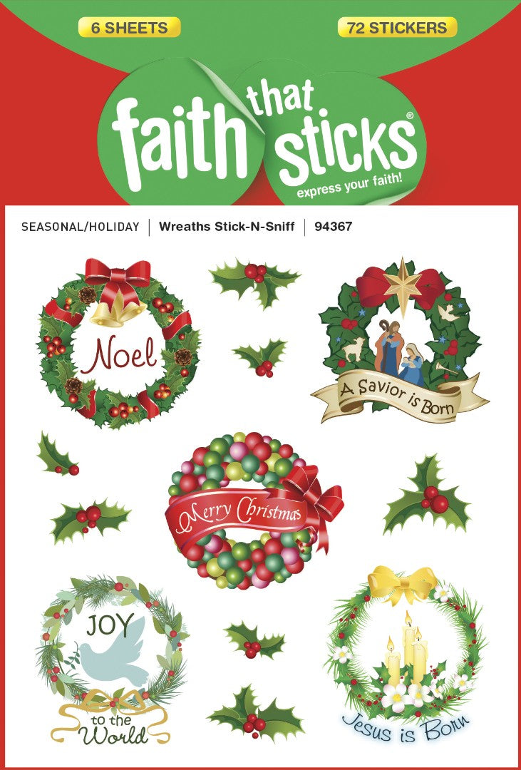 Wreaths Stick-N-Sniff - Faith That Sticks Stickers - Re-vived