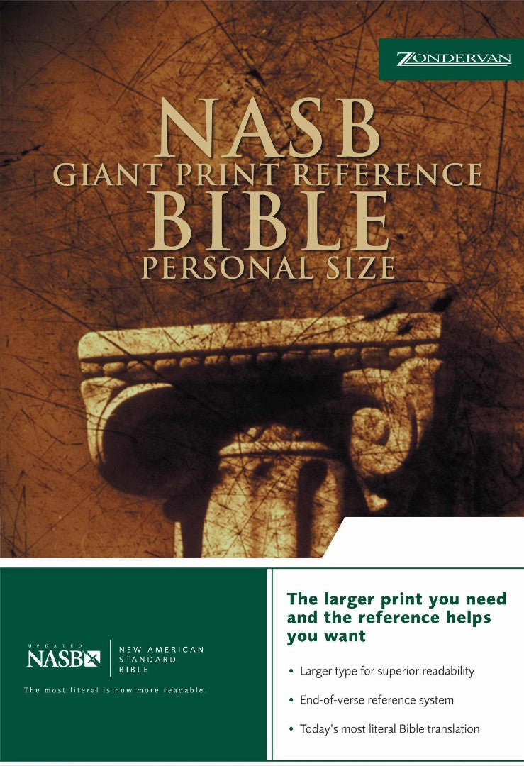 NASB Personal Size Reference Bible, Giant Print, Black - Re-vived