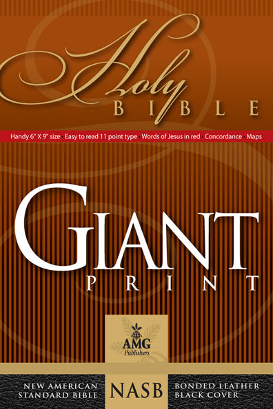 NASB Giant Print Handy-Size Reference Bible, Black - Re-vived