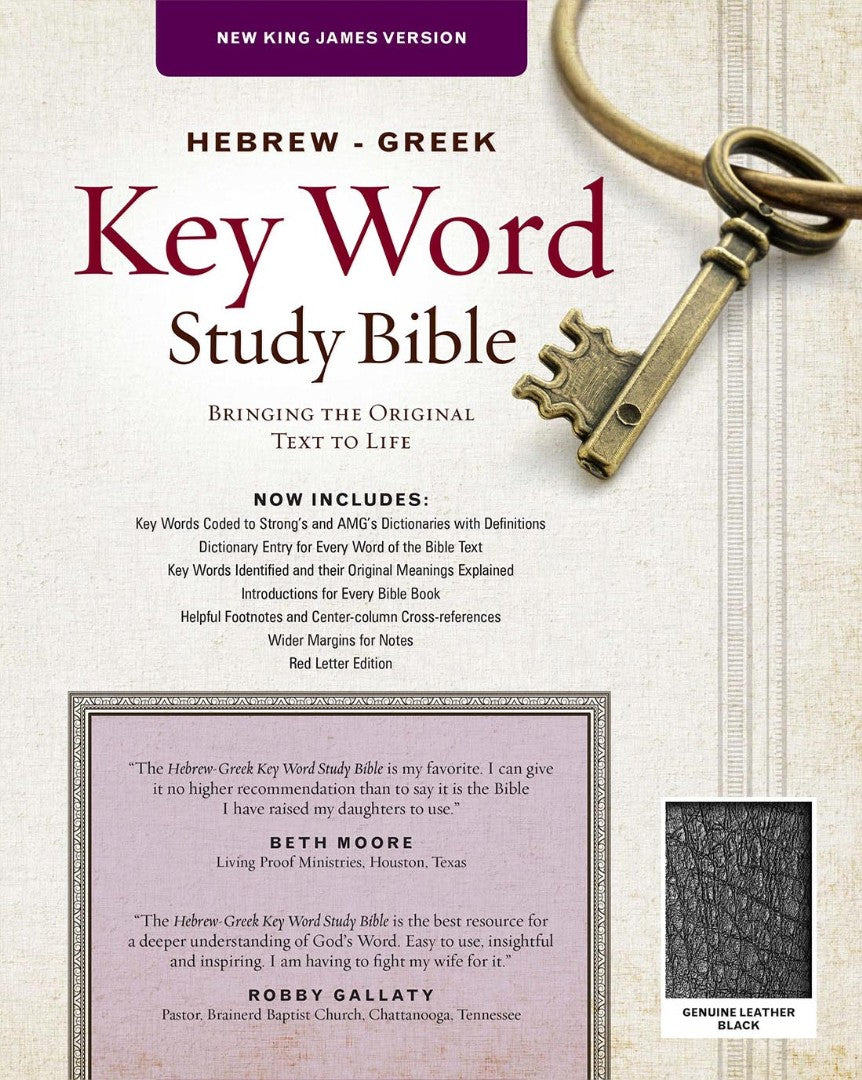 The NKJV Hebrew-Greek Key Word Study Bible Black - Re-vived
