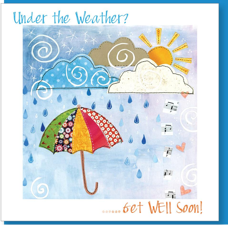 Under the Weather Greetings Card - Re-vived
