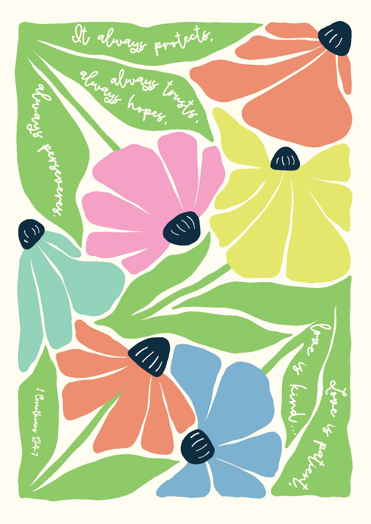 Love Is Patient Individual Postcard