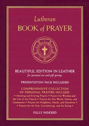 Lutheran Book Of Prayer Burgundy Genuine Leather - Re-vived