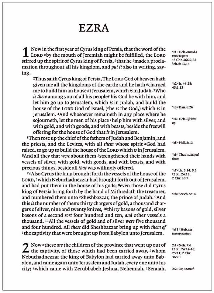 KJV Clarion Reference Edition, Black Calf Split Leather - Re-vived