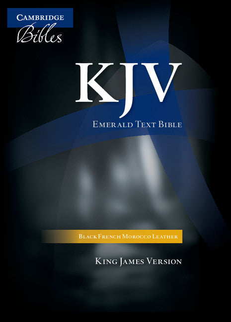 KJV Emerald Text Edition, Black French Morocco Leather - Re-vived