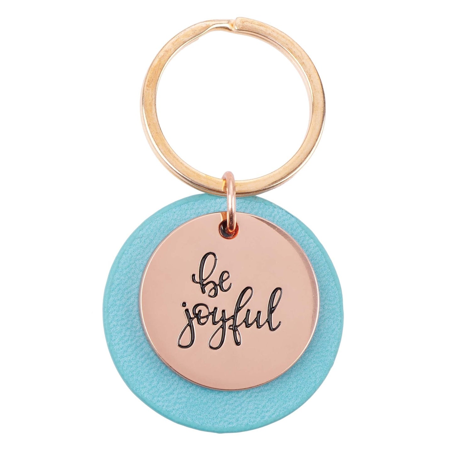 Be Joyful Rose Gold Keyring - Re-vived