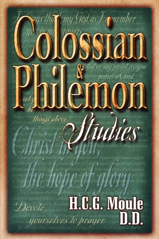 Colossian And Pilemon Studies - Re-vived