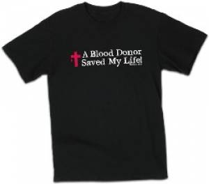 T-Shirt Blood Donor Black Small - Re-vived