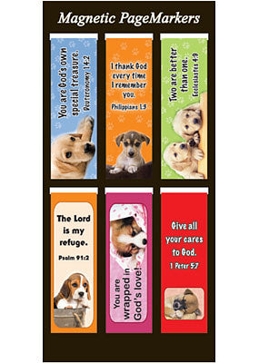 Dogs Assorted Magnetic Bookmarks (pack of 6) - Re-vived