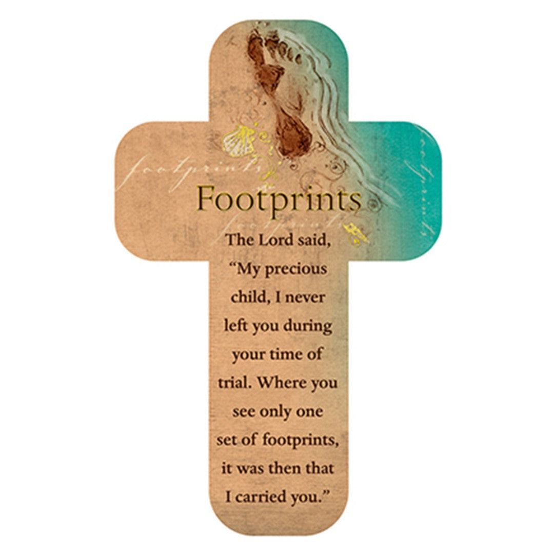 Footprints Cross Bookmark - Re-vived