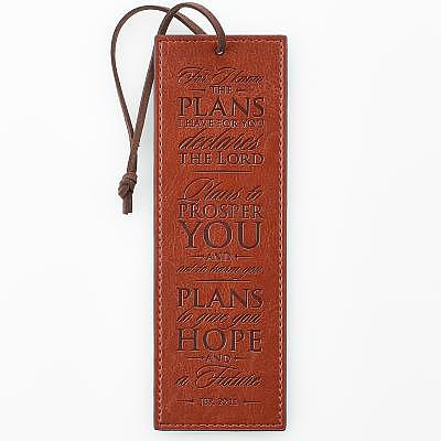 Jeremiah 29:11 LuxLeather Bookmark - Re-vived