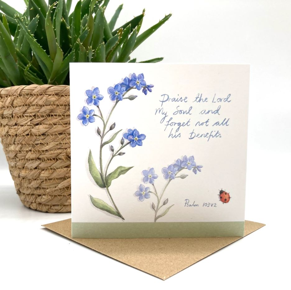 Forget Me Not Notecard - Re-vived