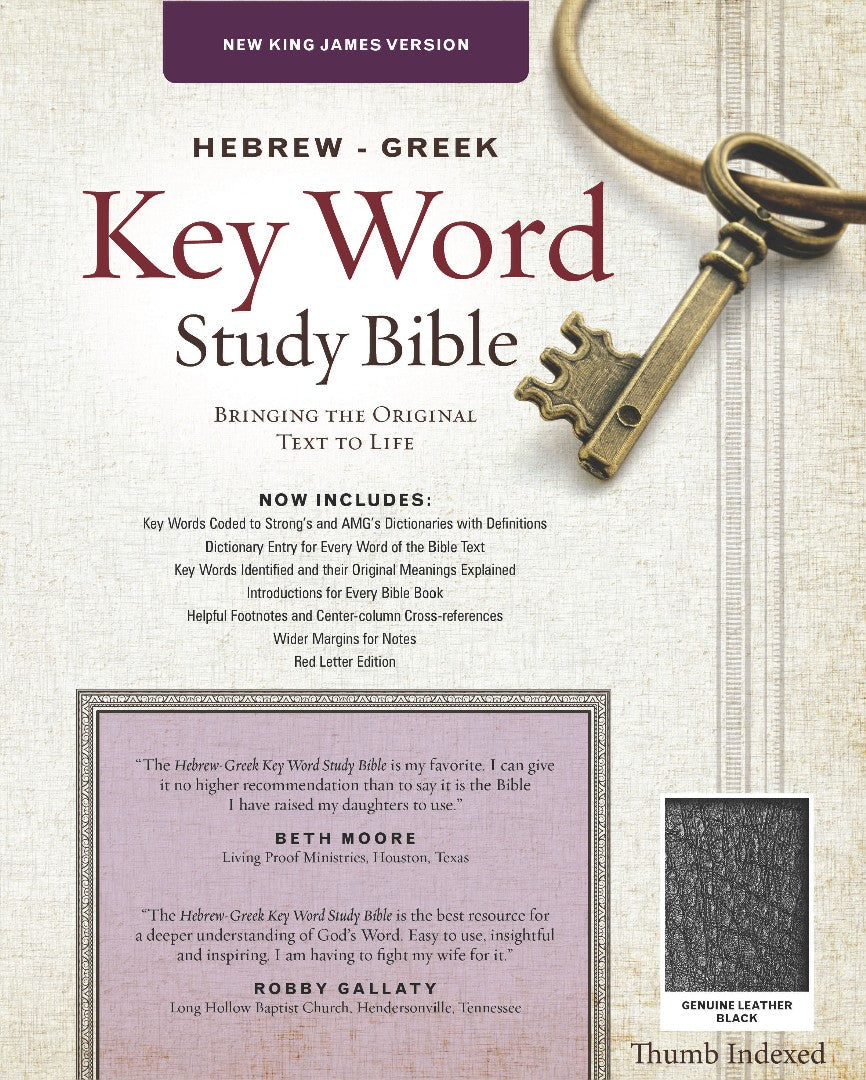 The NKJV Hebrew-Greek Key Word Study Bible Black - Re-vived