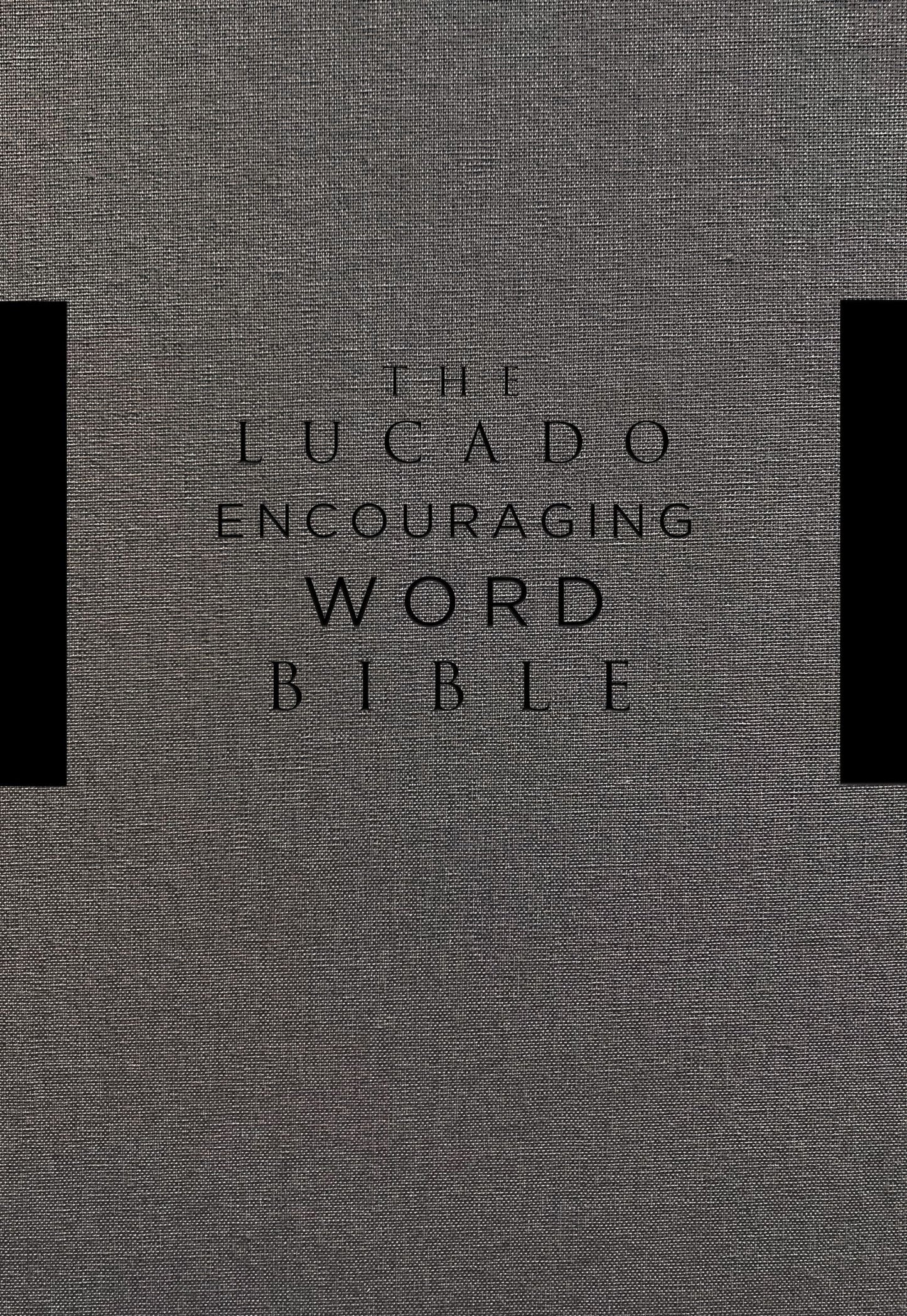 NKJV Lucado Encouraging Word Bible, Gray - Re-vived