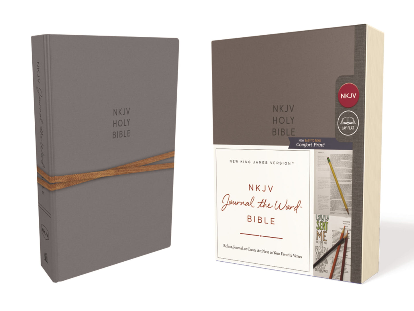 NKJV Journal The Word Bible, Gray, Red Letter Ed. - Re-vived